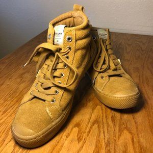 Cariuma OCA High Camel Suede Sneakers Women's 9 Sustainable